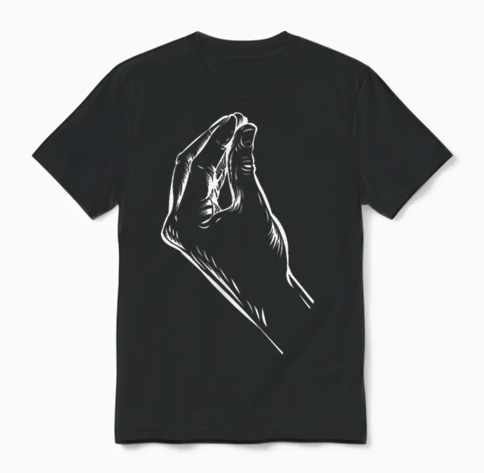 Funny Italian Hand Gesture Italy Italiano Unisex T-Shirt in Black