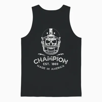 Skull Champion Helmet Unisex Tank Top - Black