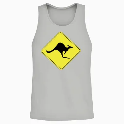 Kangaroo Unisex Tank Top - Ash