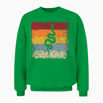 Snake Retro Unisex Sweatshirt - Irish Green