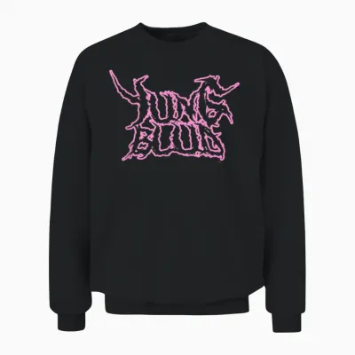 Official Yungblud Deadhappy Pink & Black Unisex Sweatshirt - Black