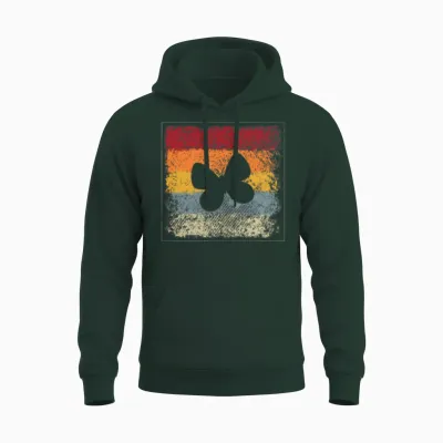 Butterfly Retro Unisex Hoodie - Forest