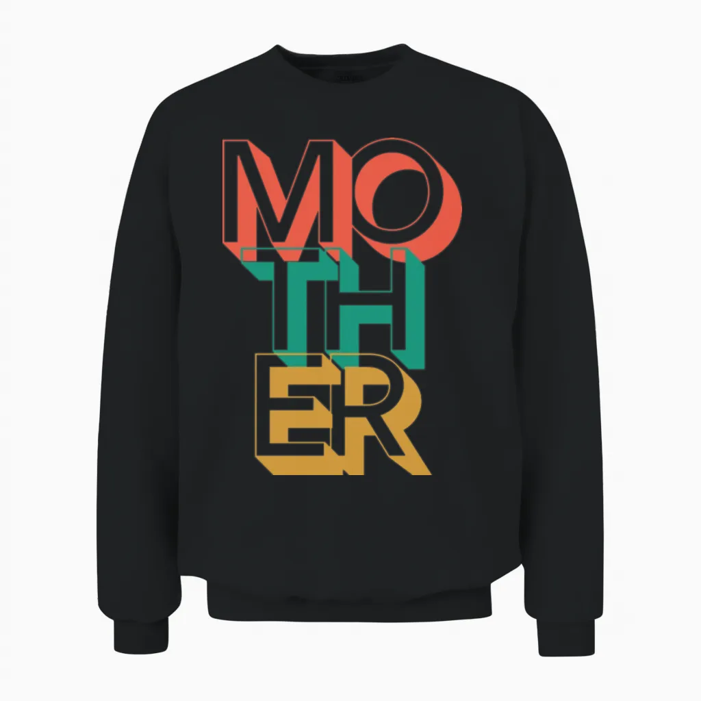Retro Mother - Mom Unisex Sweatshirt in Black