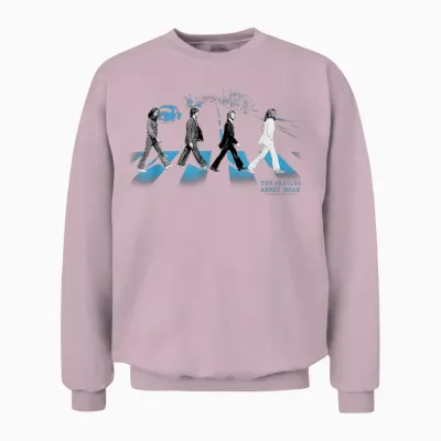 The Beatles - Abbey Road Street Blues Unisex Sweatshirt - Light Pink