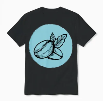 Coffee Bean Unisex T-Shirt - Black