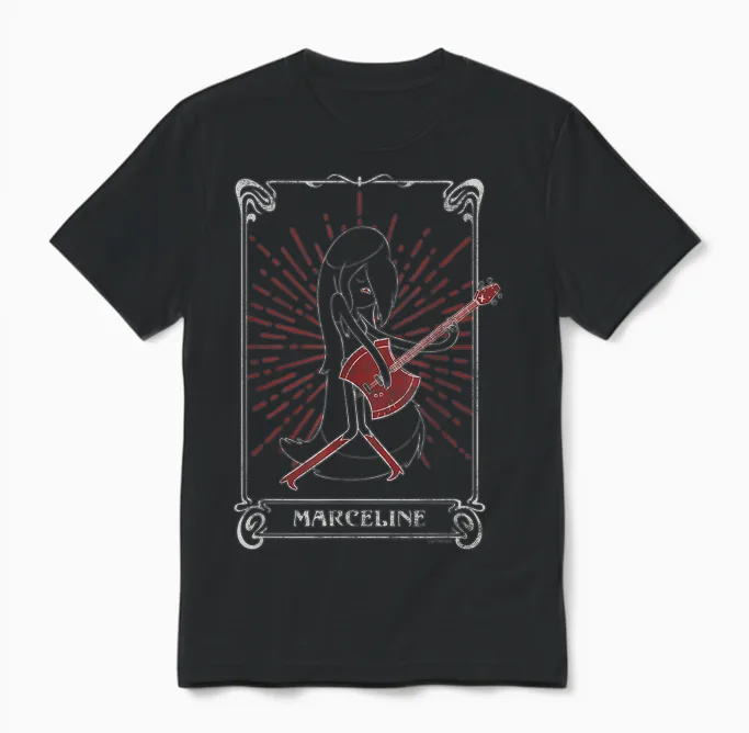 Adventure Time Halloween Marceline Tarot Card Unisex T-Shirt in Black