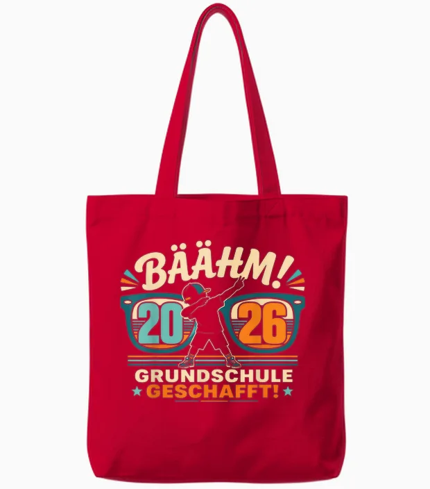 Grundschule Abschluss 2026 Junge Gymnasium Tote Bags in Red