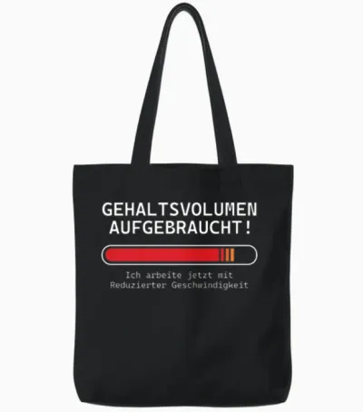 Funny Quote German Tote Bags - Black