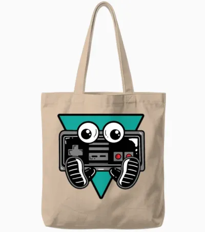 Gaming Controller Nerdy Tote Bags - Natural