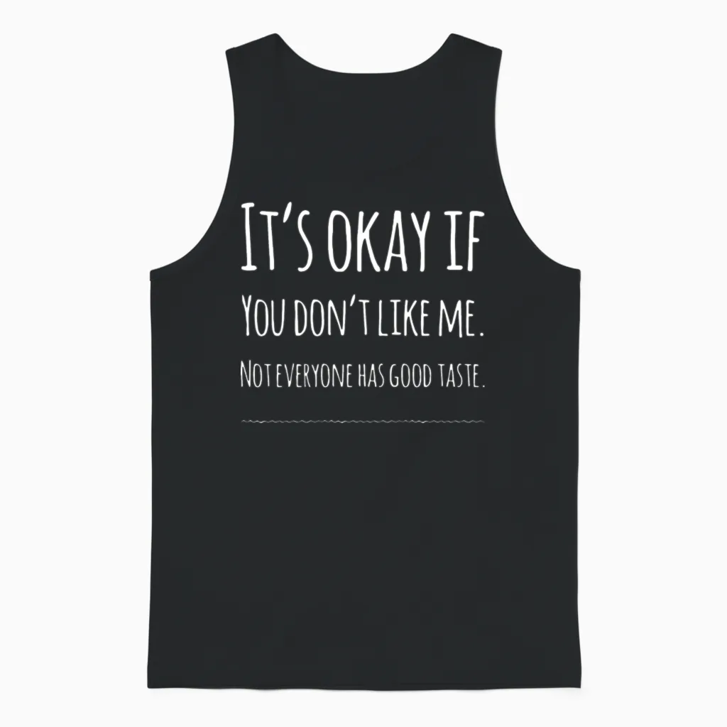Funny Unisex Tank Top in Black