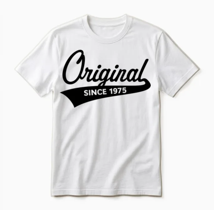 Original Since 1975 (year of Birth, Birthday / B) Unisex T-Shirt in White