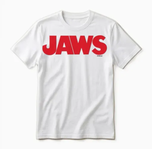 Jaws Classic Logo Unisex T-Shirt in White