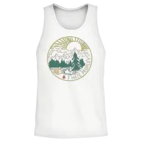 I Hate People Camping Hiking Unisex Tank Top - White – 2