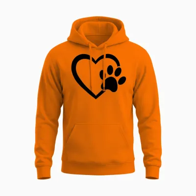 Dog Dog, Dog Love, Dog Lover Unisex Hoodie - Safety Orange