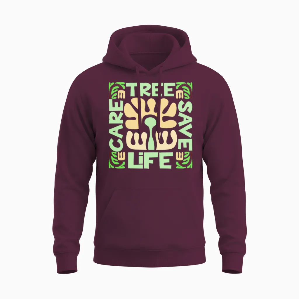 Zero Waste Eco Unisex Hoodie - Maroon