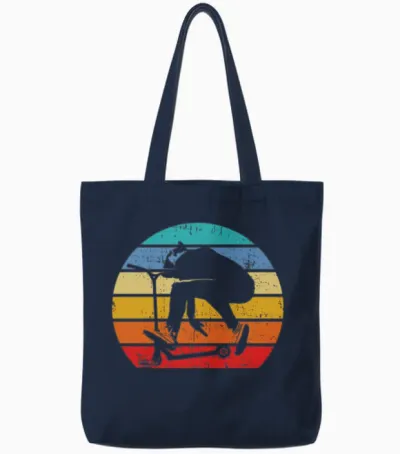 Stunt Scooter Tote Bags - Navy