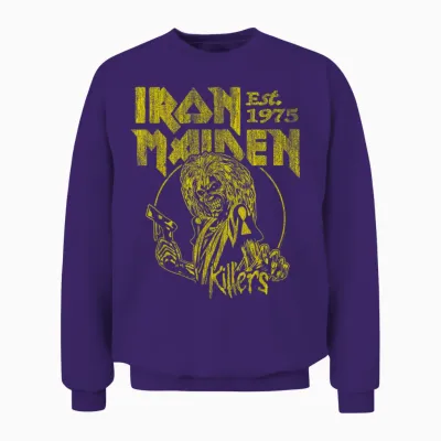 Iron Maiden - Killers Yellow Circle Unisex Sweatshirt - Purple