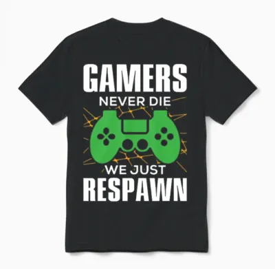 Gamers Never Die by 88street Unisex T-Shirt - Black