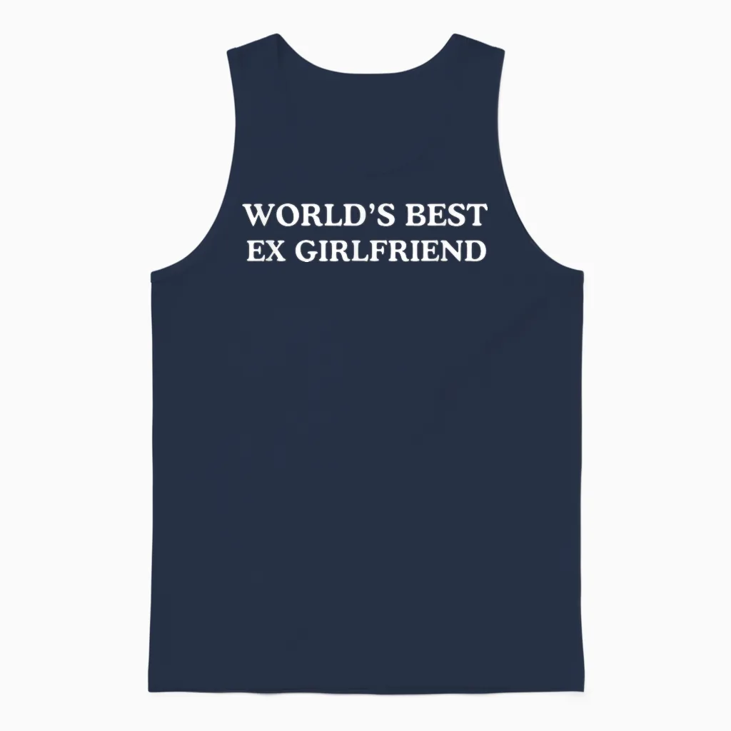 World's Best Ex Girlfriend Funny Ex-Girlfriend Unisex Tank Top in Navy