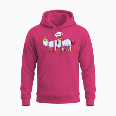 Funny Unicorn Ed in the Ass T-Shirt, Black, S Unisex Hoodie - Heliconia