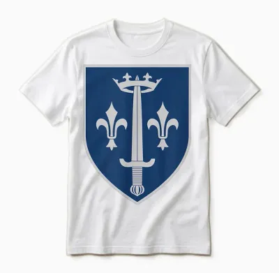 Saint Joan of Arc Family Crest Unisex T-Shirt - White