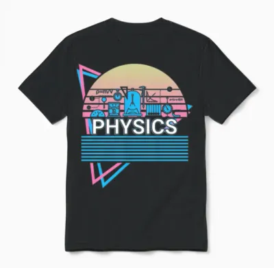 Physics Retro Science Unisex T-Shirt - Black