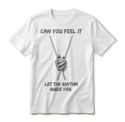 Feel the Rhythm Unisex T-Shirt - White