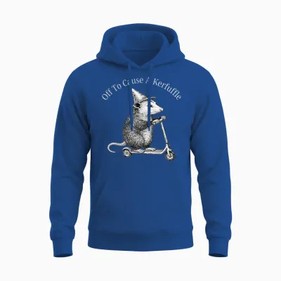 Possum off to Cause a Kerfuffle Unisex Hoodie - Royal