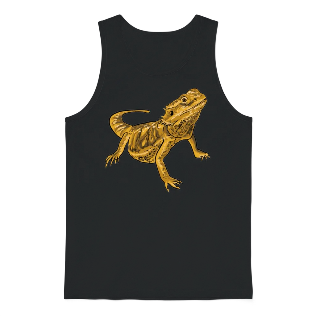 Bearded Dragon Unisex Tank Top - Black