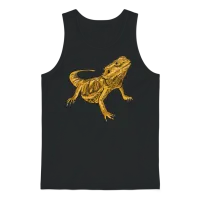 Bearded Dragon Unisex Tank Top - Black – 1