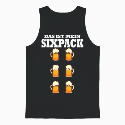 Das Ist Mein Sixpack Bier Bierbauch Men's Day Funny Unisex Tank Top - Black
