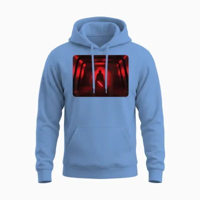 Star Wars Darth Vader Red Lightsaber Shadow Unisex Hoodie - Carolina Blue