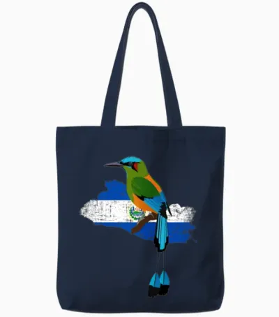 El Salvador Torogoz, El Salvador Tote Bags - Navy