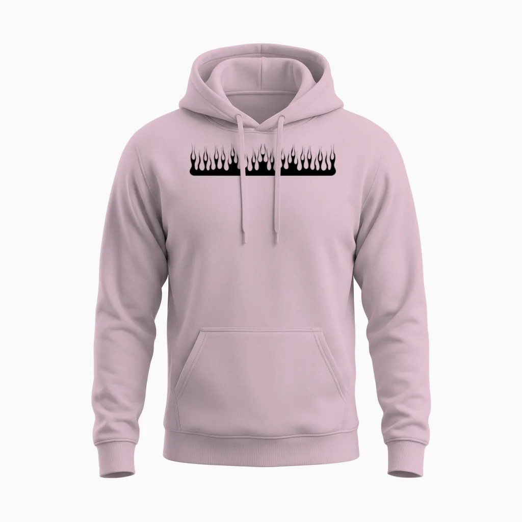 Flame Unisex Hoodie in Light Pink