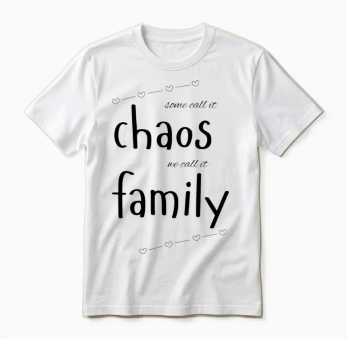Some Call It Chaos, We Call It Family Unisex T-Shirt in White