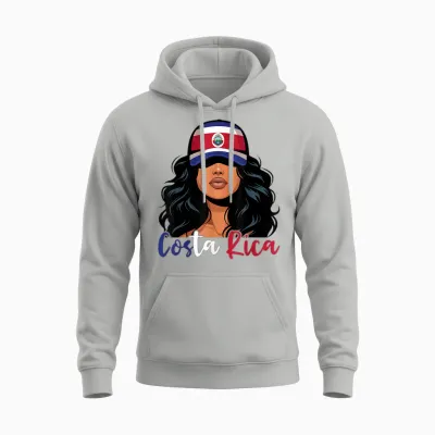 Costa Rica Fille Costa Rica Drapeau Fière Costarricense Femme Unisex Hoodie - Ash