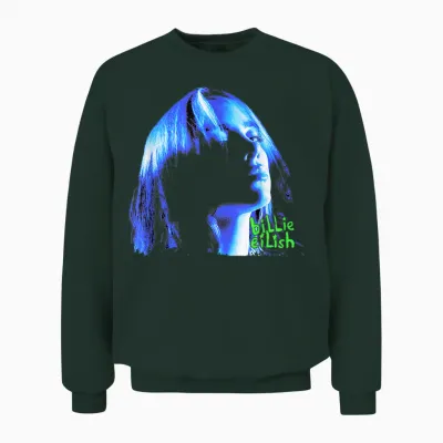 Official Billie Eilish Portrait Unisex Sweatshirt - Forest