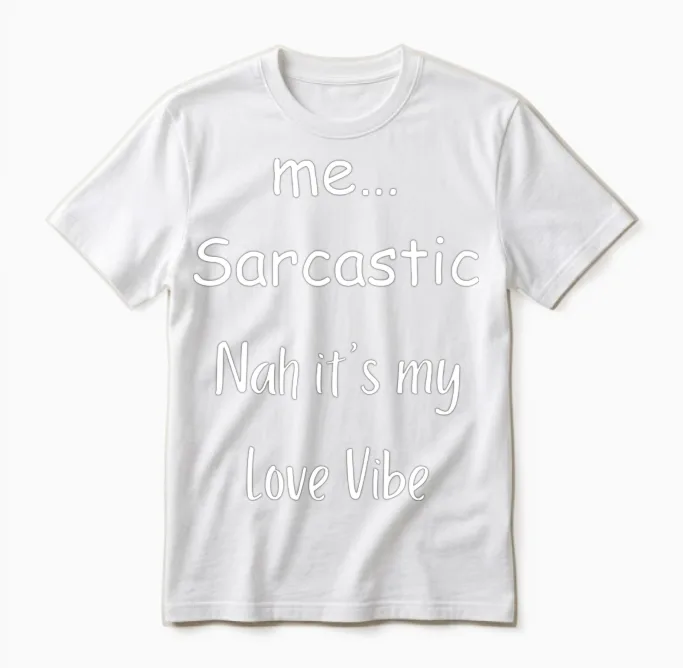 Me… Sarcastic Nah It’s My Love Vibe Unisex T-Shirt in White