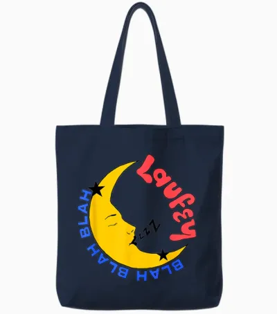 Laufey Blah Blah Blah Tote Bags - Navy