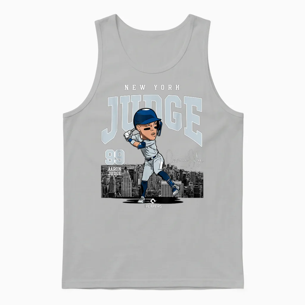 Aaron Judge | New York Baseball Mlb Players | Mlbjud3005 Unisex Tank Top in Ash