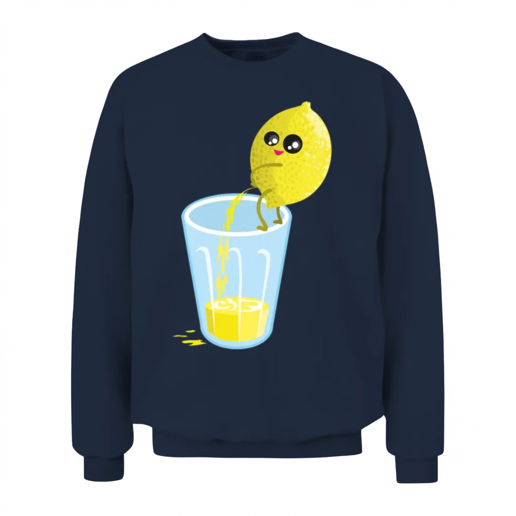 Lemon Lemonade Pee Unisex Sweatshirt - Navy