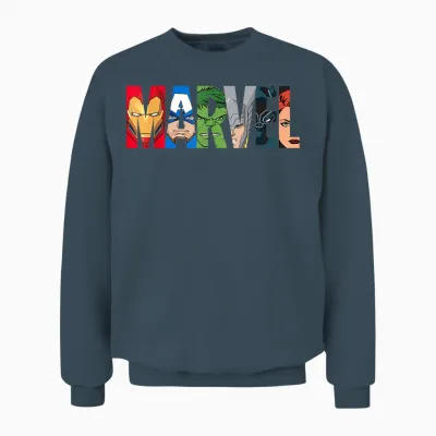 Marvel Logo Avengers Super Heroes Unisex Sweatshirt - Dark Heather