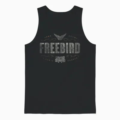 Lynyrd Skynyrd Logo Free Bird Lyrics Classic Rock Retro 70er Jahre Unisex Tank Top - Black
