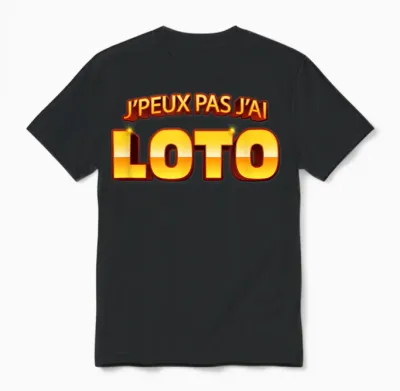Je Peux Pas J'ai Lotto Humour Man Woman Retired Friends T-Shirt, Black, S Unisex T-Shirt - Black