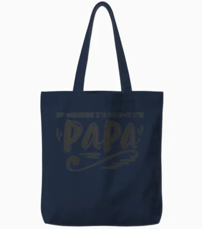 Funny Papa Tote Bags - Navy