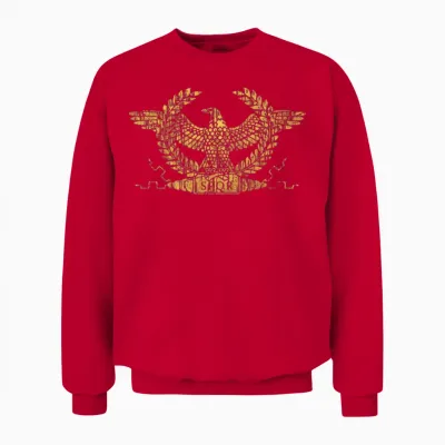 Spqr Rome Standard Roman Empire Unisex Sweatshirt - Red