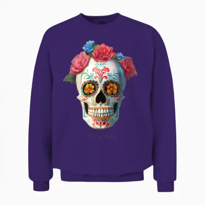 Frida Kahlo - Tag Der Toten, 1. November Unisex Sweatshirt - Purple