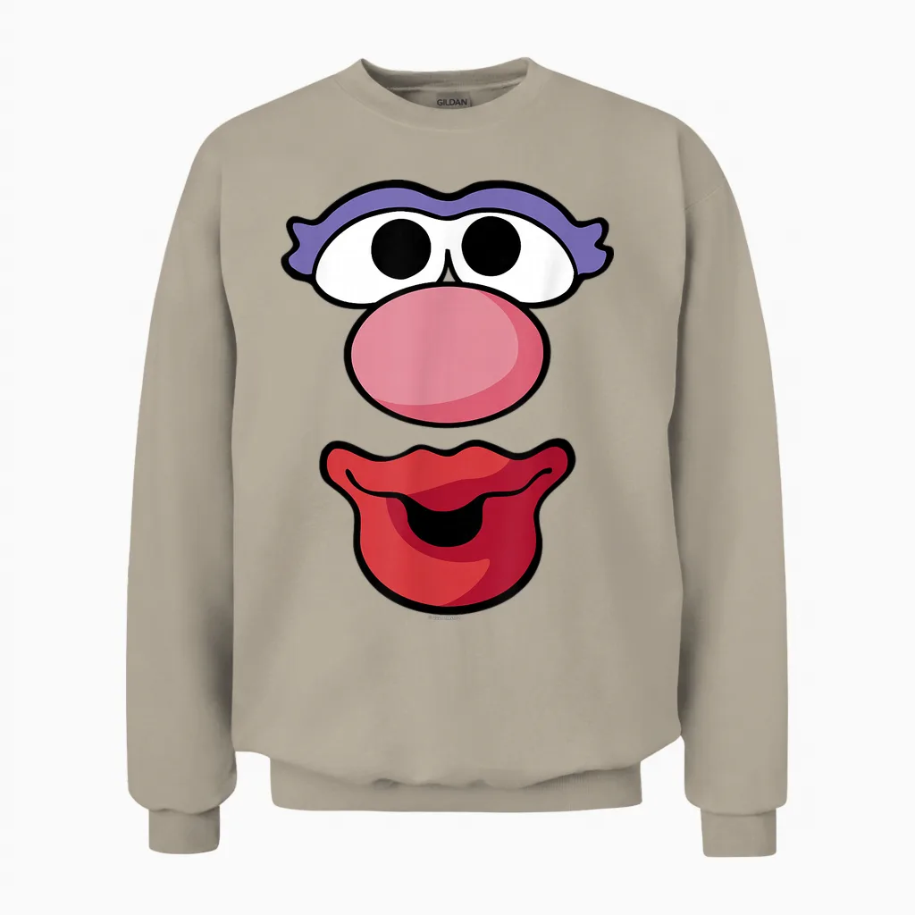 Mr. Potato Head Halloween Mrs. Potato Head Big Face Unisex Sweatshirt in Sand