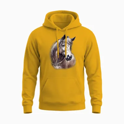 The Wild Horse Unisex Hoodie - Gold