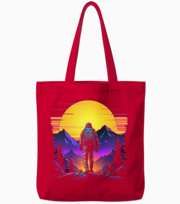 Hiking & Outdoors Gift Tote Bags in Red